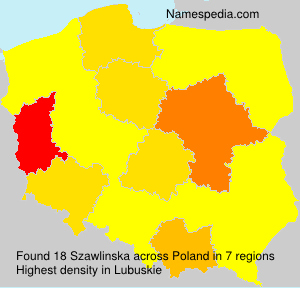 Surname Szawlinska in Poland Surname Szawlinska in Poland