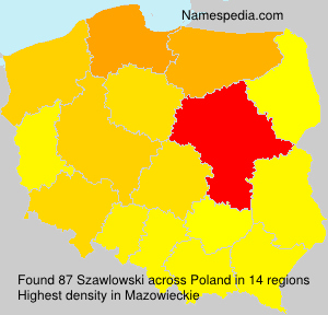 Surname Szawlowski in Poland Surname Szawlowski in Poland