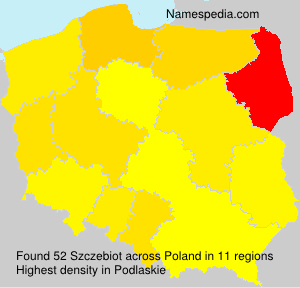 Surname Szczebiot in Poland Surname Szczebiot in Poland