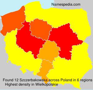 Surname Szczerbakowska in Poland Surname Szczerbakowska in Poland