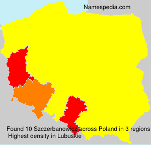 Surname Szczerbanowicz in Poland Surname Szczerbanowicz in Poland