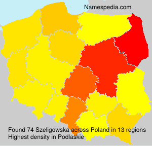 Surname Szeligowska in Poland Surname Szeligowska in Poland