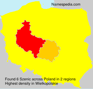 Surname Szenic in Poland Surname Szenic in Poland