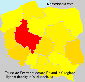 Surname Szerment in Poland Surname Szerment in Poland