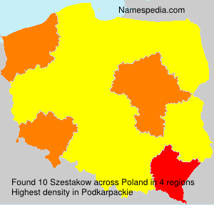 Surname Szestakow in Poland