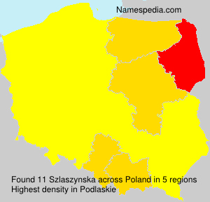 Surname Szlaszynska in Poland