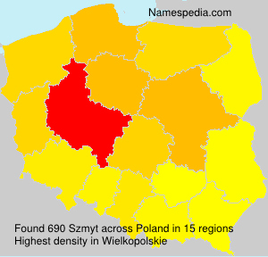 Surname Szmyt in Poland