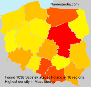 Surname Szostek in Poland Surname Szostek in Poland