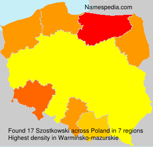 Surname Szostkowski in Poland Surname Szostkowski in Poland