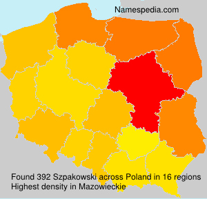 Surname Szpakowski in Poland Surname Szpakowski in Poland