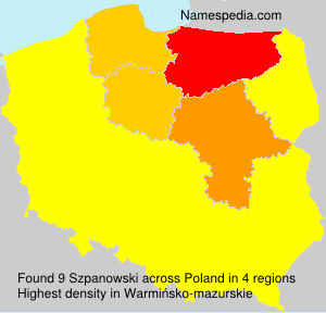 Surname Szpanowski in Poland Surname Szpanowski in Poland