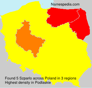Surname Szparlo in Poland Surname Szparlo in Poland