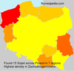 Surname Szpet in Poland Surname Szpet in Poland