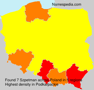 Surname Szpetman in Poland Surname Szpetman in Poland