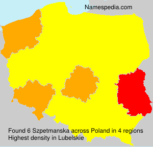 Surname Szpetmanska in Poland Surname Szpetmanska in Poland