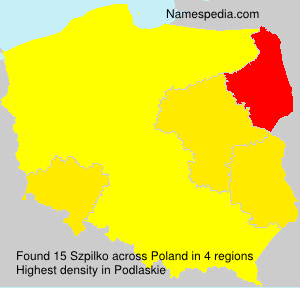 Surname Szpilko in Poland Surname Szpilko in Poland