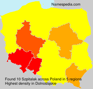 Surname Szpitalak in Poland Surname Szpitalak in Poland