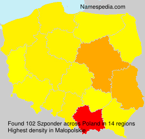 Surname Szponder in Poland Surname Szponder in Poland