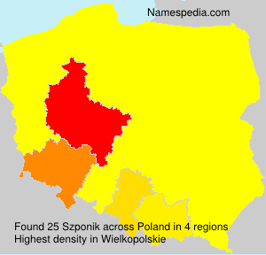 Surname Szponik in Poland Surname Szponik in Poland