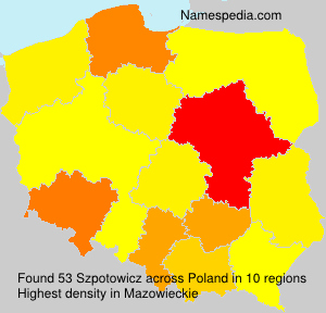 Surname Szpotowicz in Poland Surname Szpotowicz in Poland
