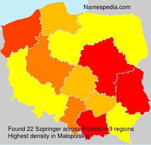 Surname Szpringer in Poland Surname Szpringer in Poland