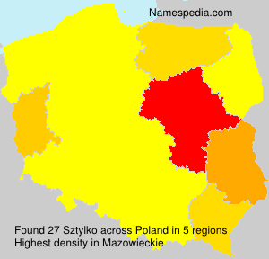 Surname Sztylko in Poland Surname Sztylko in Poland