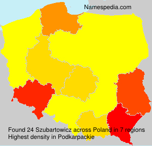Surname Szubartowicz in Poland Surname Szubartowicz in Poland