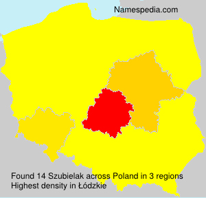 Surname Szubielak in Poland