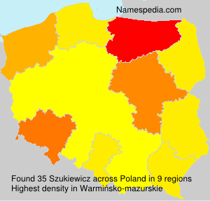 Surname Szukiewicz in Poland Surname Szukiewicz in Poland