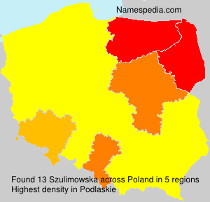 Surname Szulimowska in Poland Surname Szulimowska in Poland