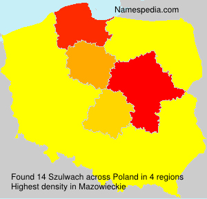 Surname Szulwach in Poland Surname Szulwach in Poland