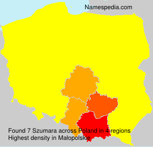 Surname Szumara in Poland Surname Szumara in Poland