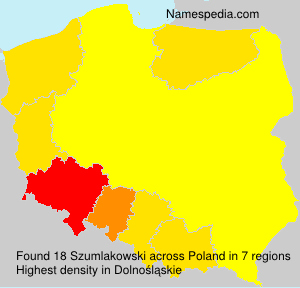 Surname Szumlakowski in Poland Surname Szumlakowski in Poland