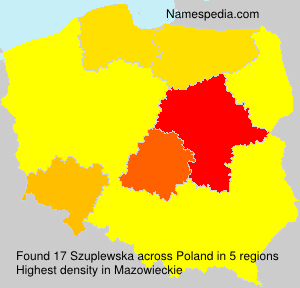 Surname Szuplewska in Poland Surname Szuplewska in Poland