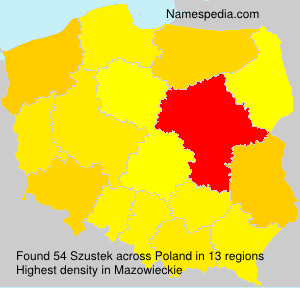 Surname Szustek in Poland Surname Szustek in Poland