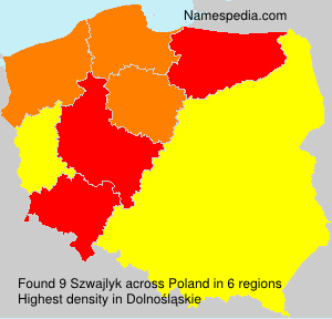 Surname Szwajlyk in Poland Surname Szwajlyk in Poland