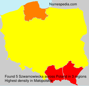 Surname Szwarnowiecka in Poland