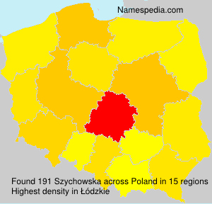Surname Szychowska in Poland Surname Szychowska in Poland