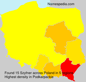 Surname Szyfner in Poland Surname Szyfner in Poland