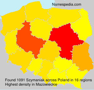 Surname Szymaniak in Poland Surname Szymaniak in Poland