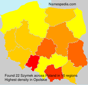 Surname Szymek in Poland Surname Szymek in Poland