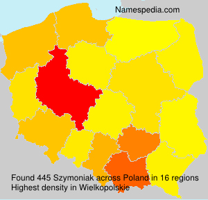 Surname Szymoniak in Poland Surname Szymoniak in Poland