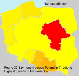 Surname Szymonski in Poland Surname Szymonski in Poland