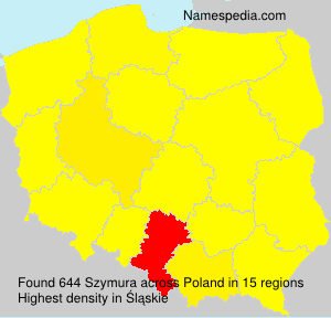 Surname Szymura in Poland Surname Szymura in Poland