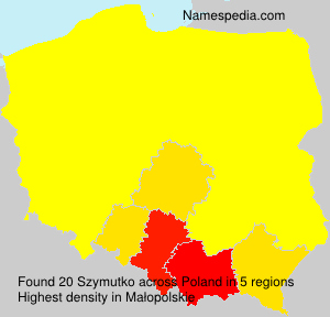 Surname Szymutko in Poland