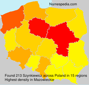 Surname Szynkiewicz in Poland Surname Szynkiewicz in Poland