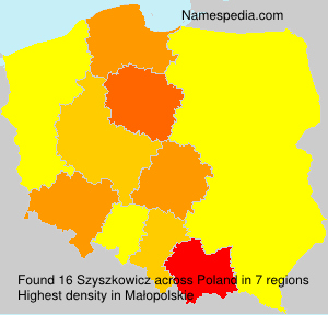 Surname Szyszkowicz in Poland Surname Szyszkowicz in Poland