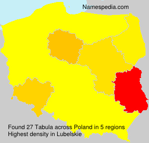 Surname Tabula in Poland Surname Tabula in Poland