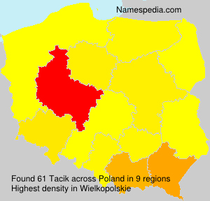 Surname Tacik in Poland Surname Tacik in Poland