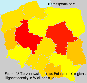 Surname Taczanowska in Poland Surname Taczanowska in Poland